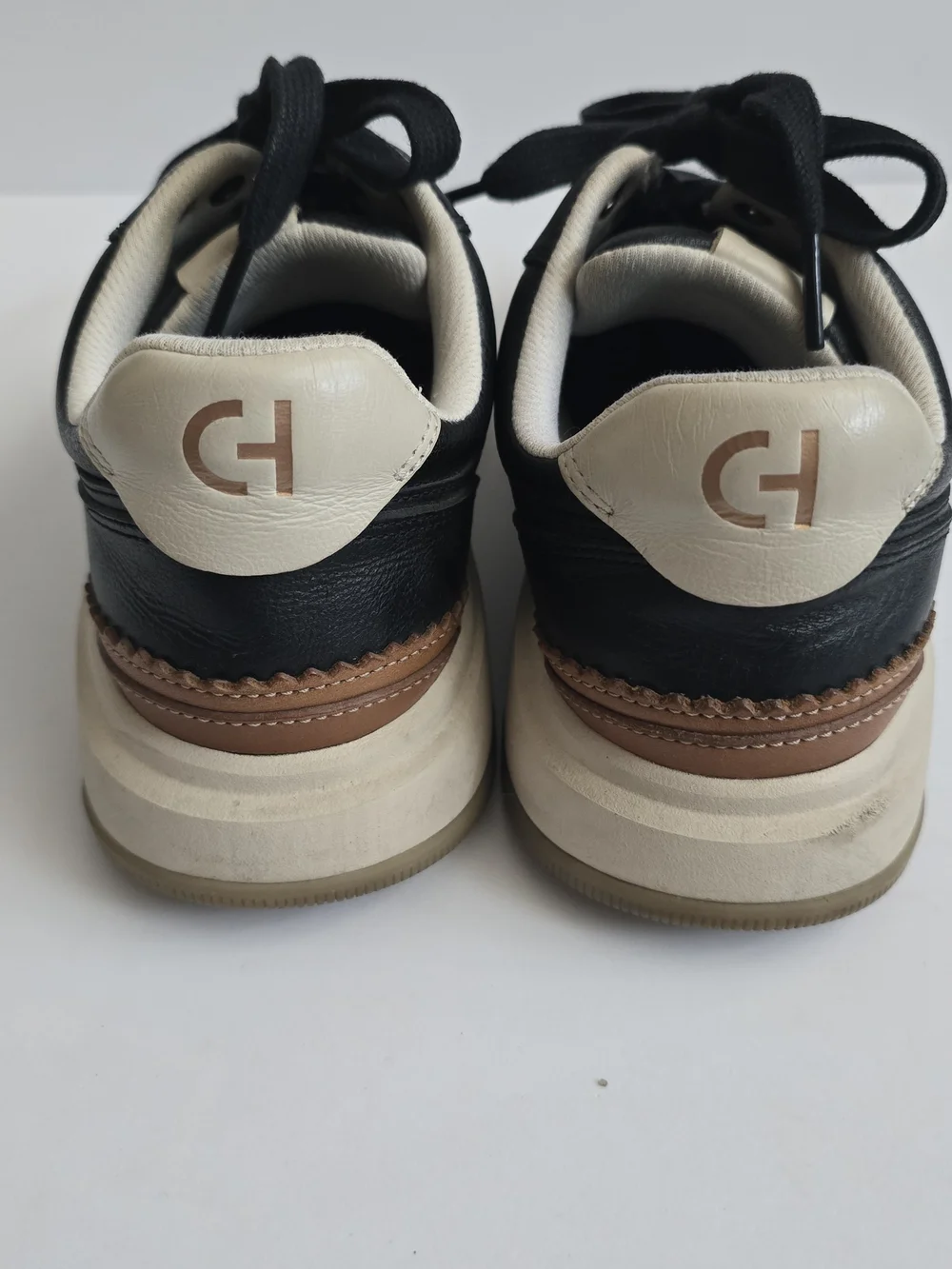 Cole Haan GrandPrø Crossover Black Leather Sneakers Women's Size 7.5 B